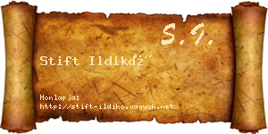 Stift Ildikó névjegykártya